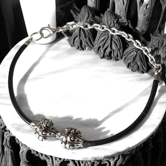 Alternative Jewelry - 5 For $25💫Gothic Silver and Black Bracelet